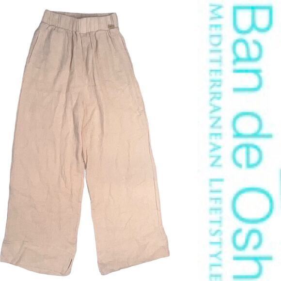Ban de Osh  NEW The Formentera Wide Leg Pant in Sand   Size Small  Miami Beach - Picture 1 of 8